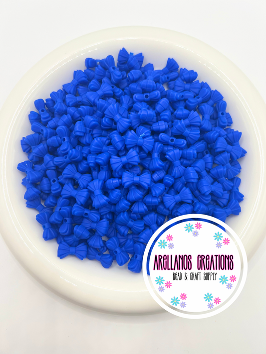 3D MINI royal blue ribbed EXCLUSIVE bow focal