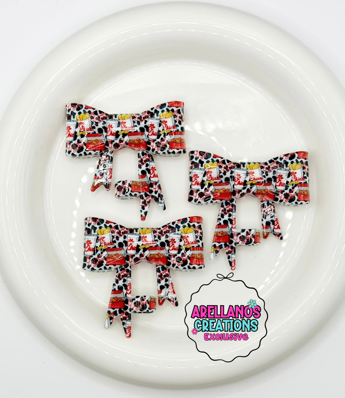 #189 Moo & Munch SHINY large bow straw topper (1ct) EXCLUSIVE