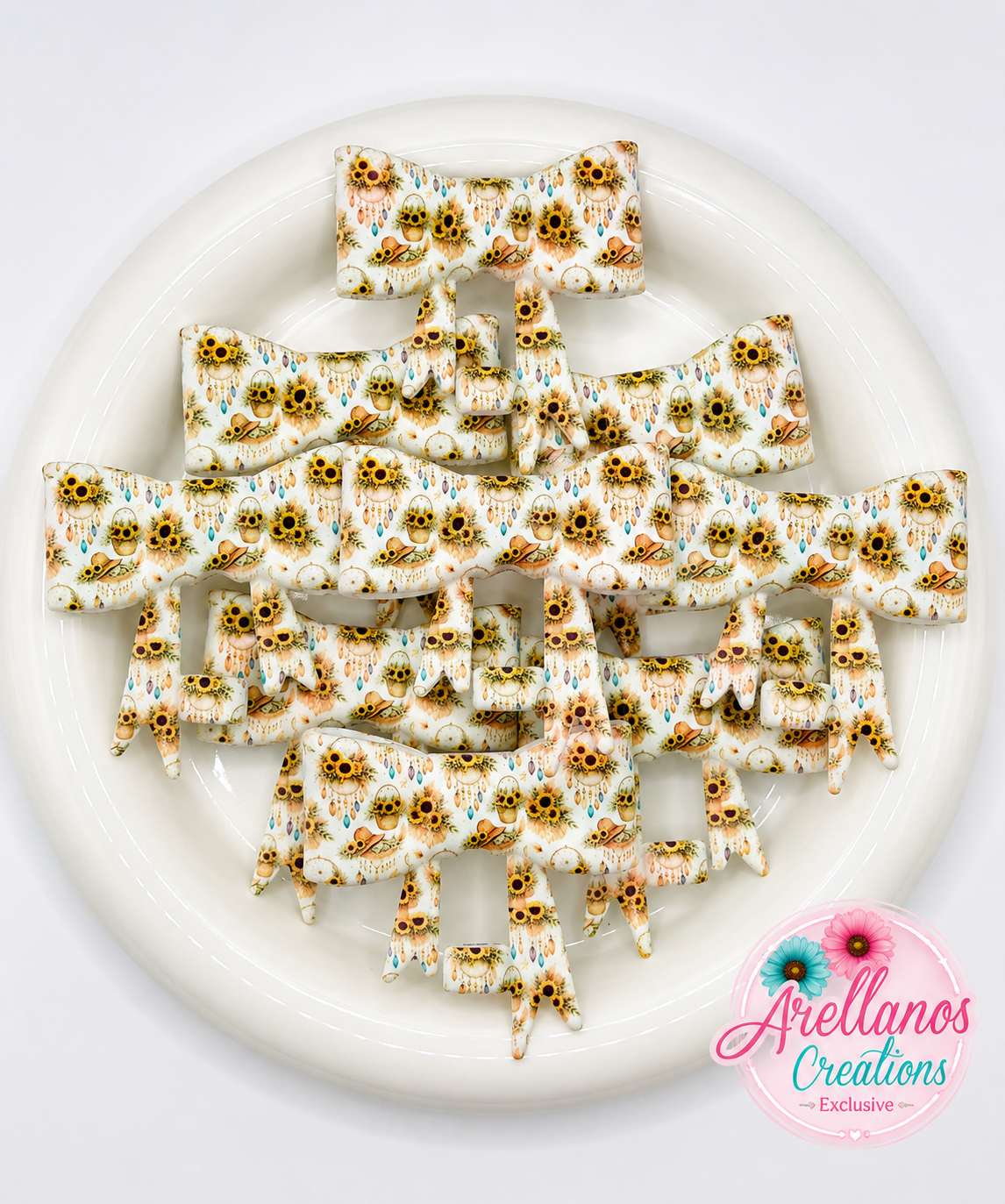 #383 Western Daydream large bow straw topper (1ct) EXCLUSIVE