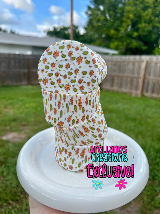 Burnt orange daisy & pickles silicone tumbler boot EXCLUSIVE