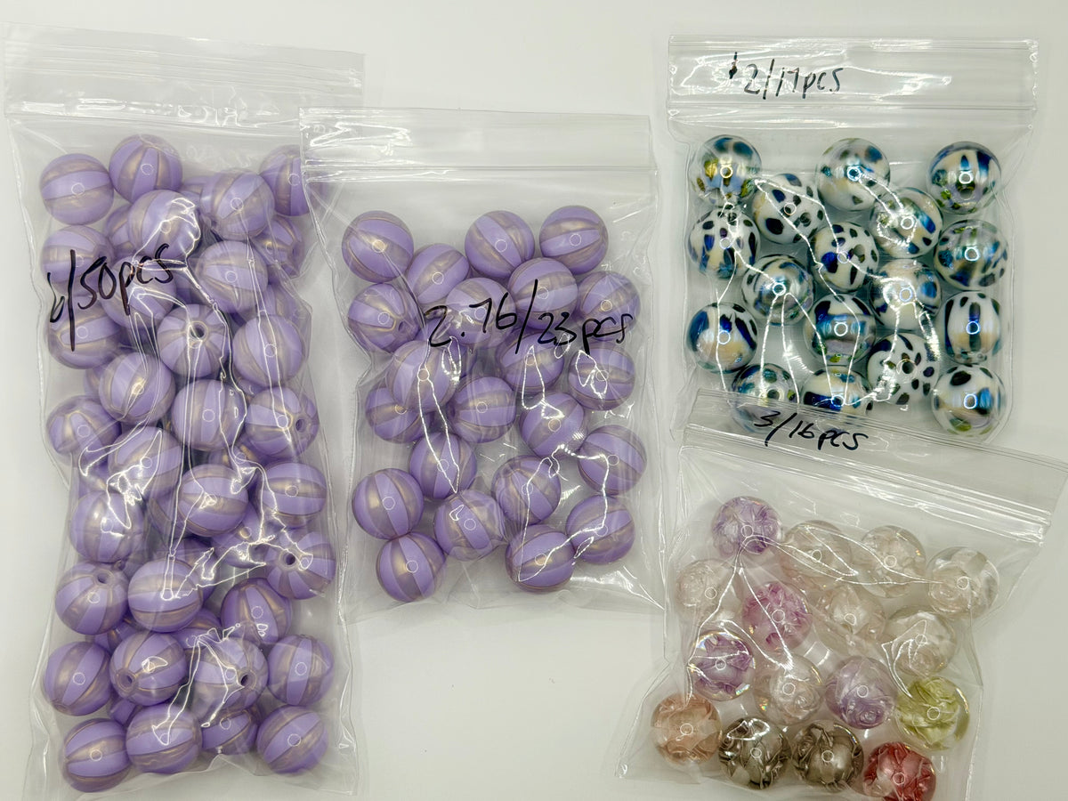 16mm acrylic bead packs