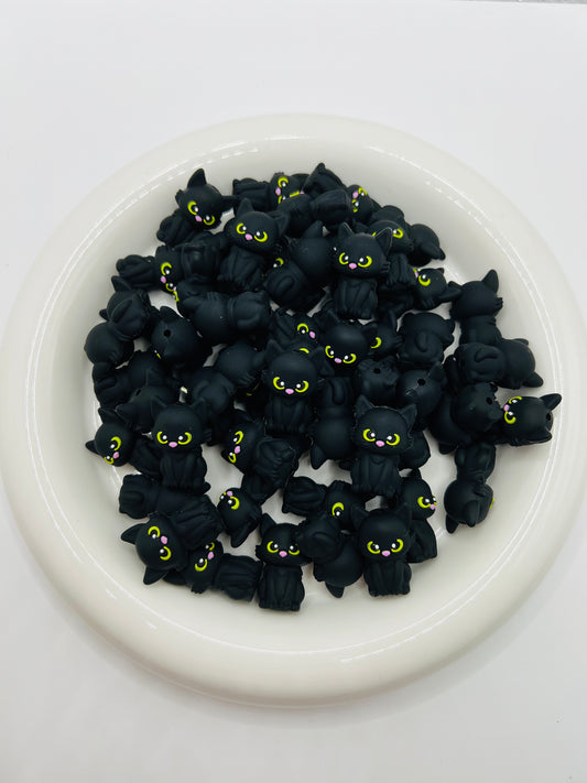 3D black cat focal
