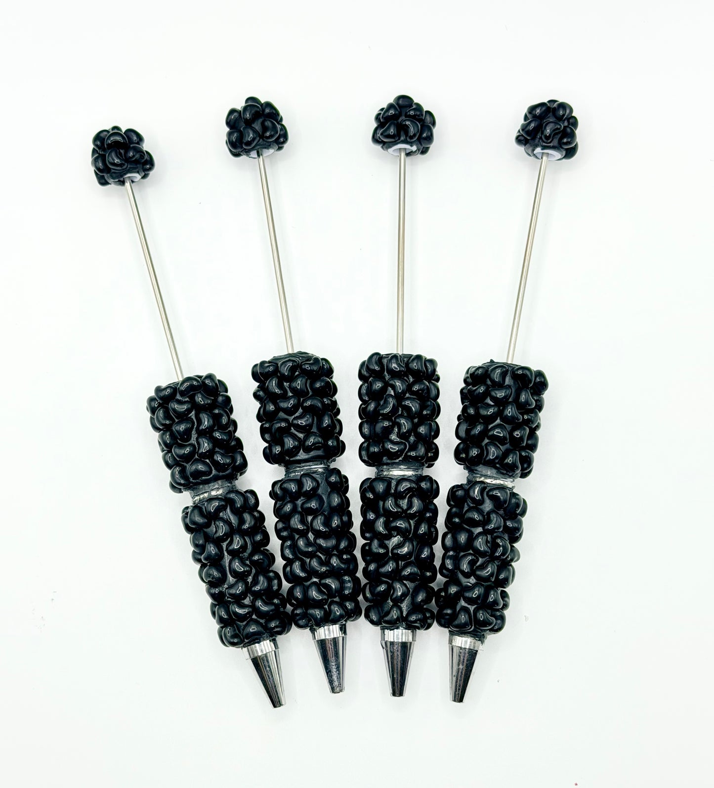 Black Hearts fancy clay beadable pen (1ct)
