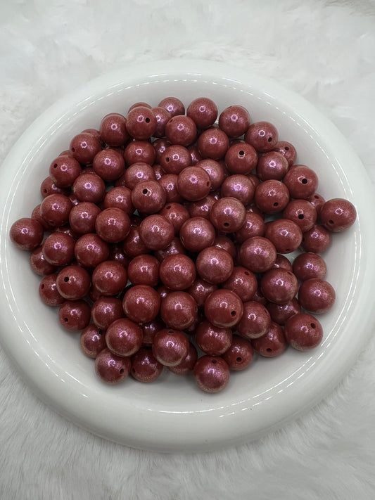 15mm velvet brown opal silicone beads