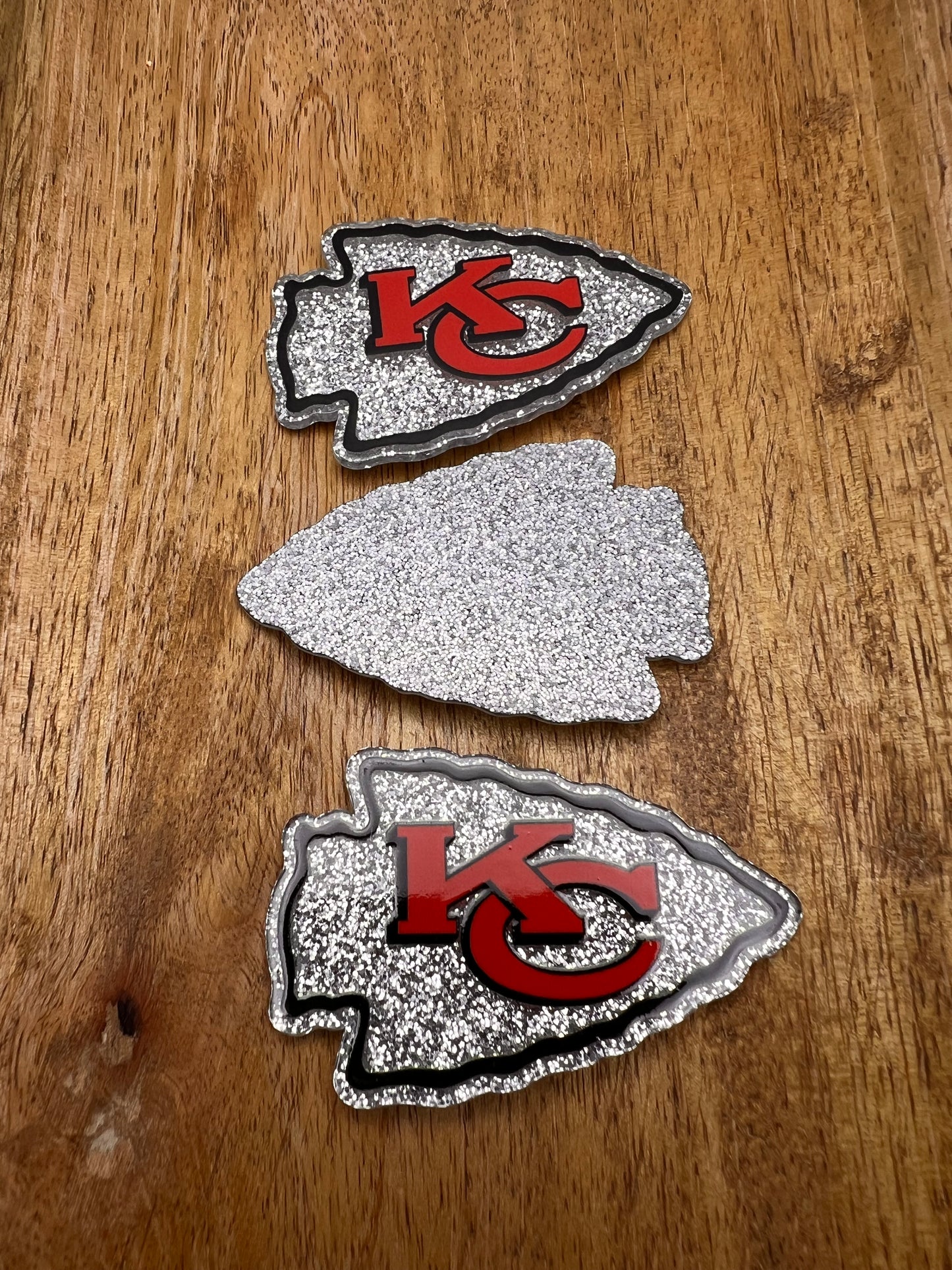 Chief KC glitter flatback acrylic (sold individually)