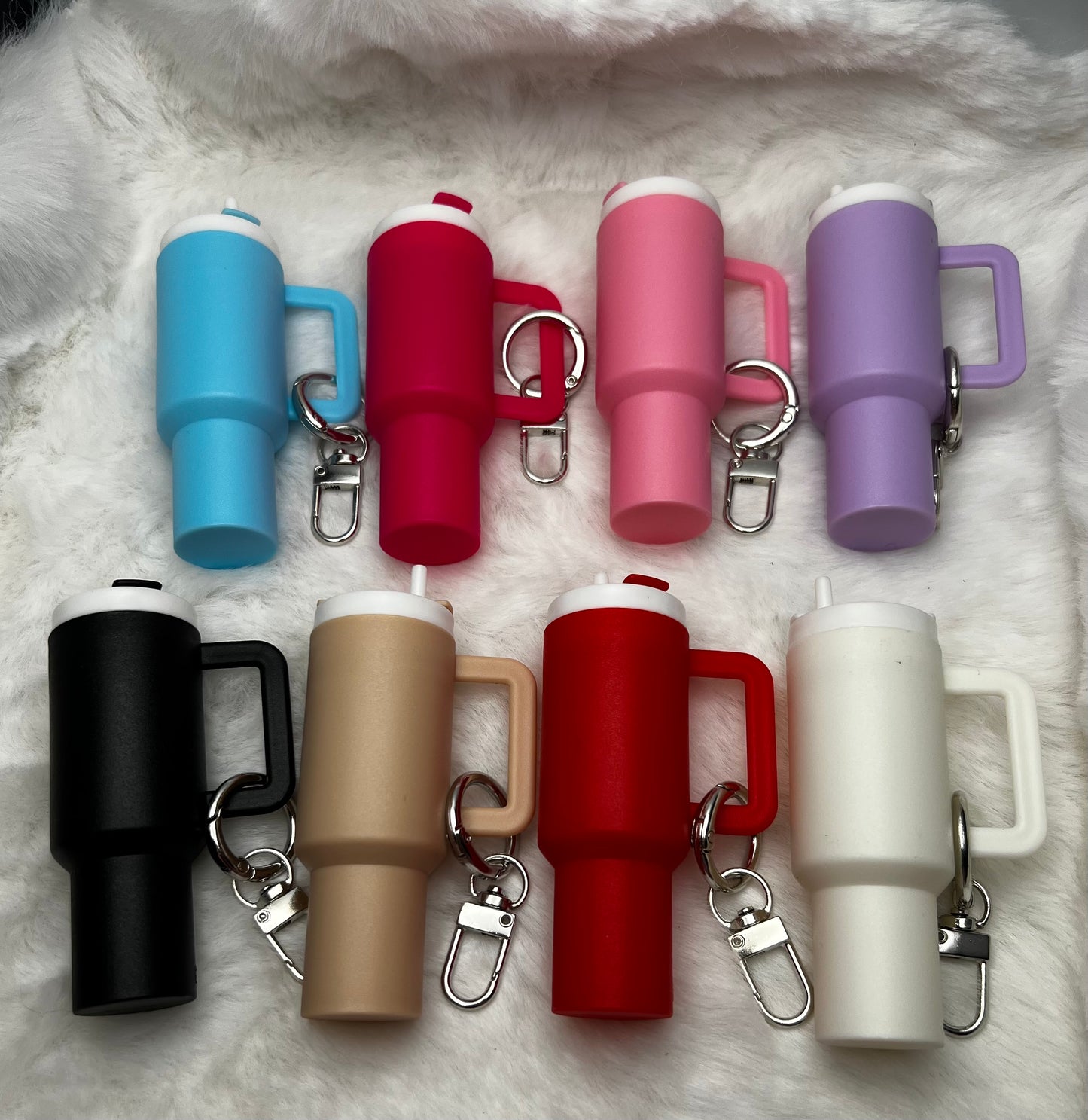 Mini Tumbler keychains/chapstick holders 3" (8 colors)