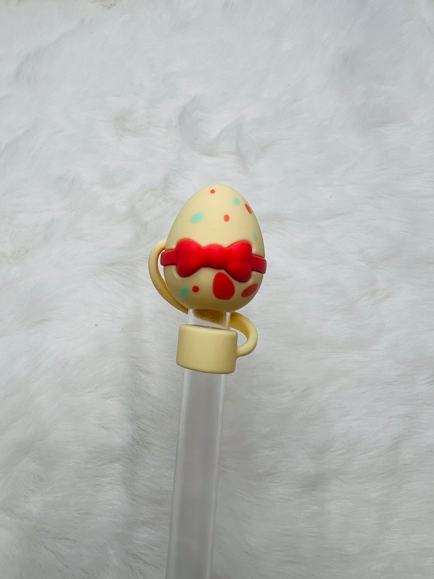 3D egg straw toppers (silicone)