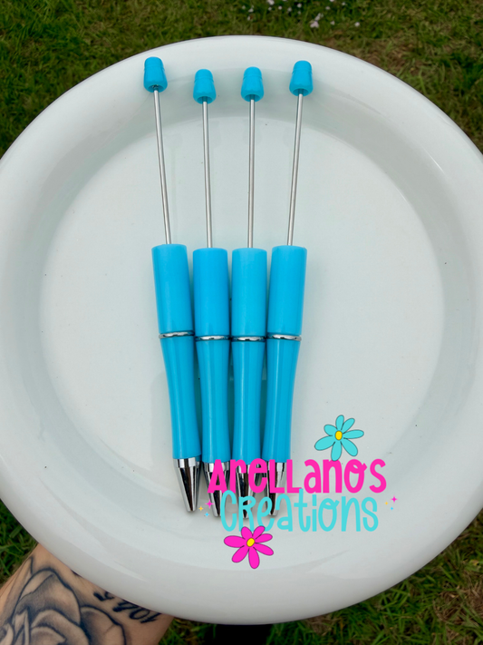 Baby blue beadable pen (1PC)