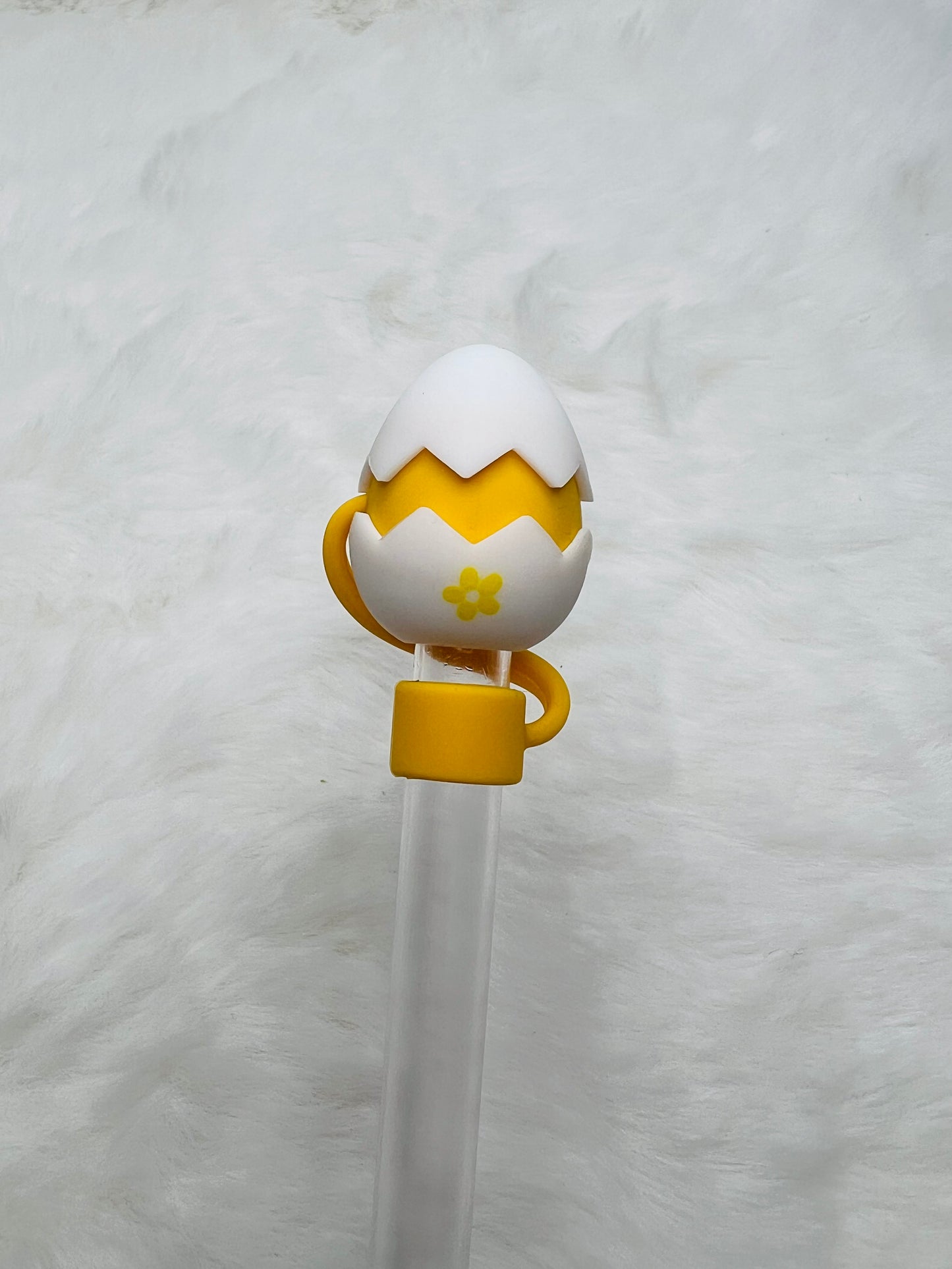 3D egg straw toppers (silicone)