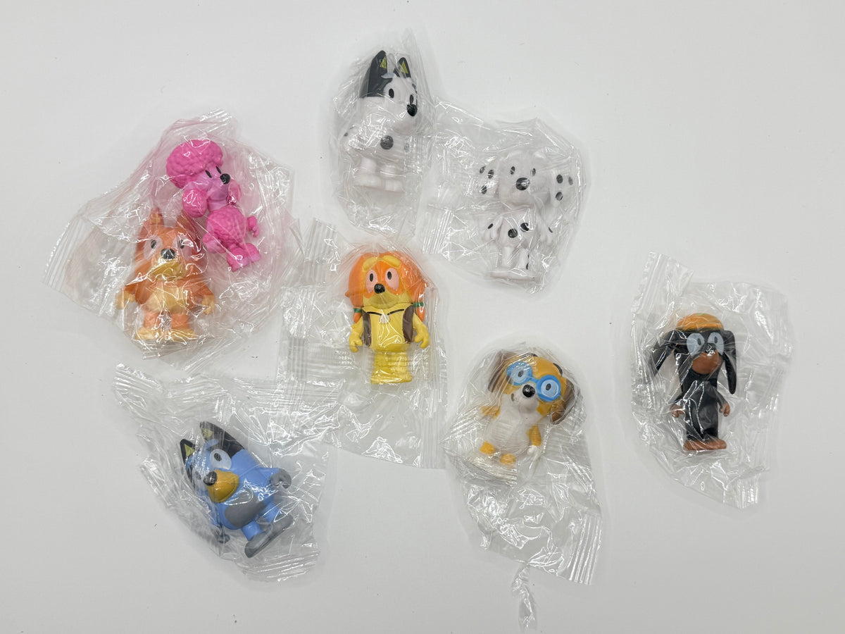 Blue dog & friends character figure/ toppers 8pcs