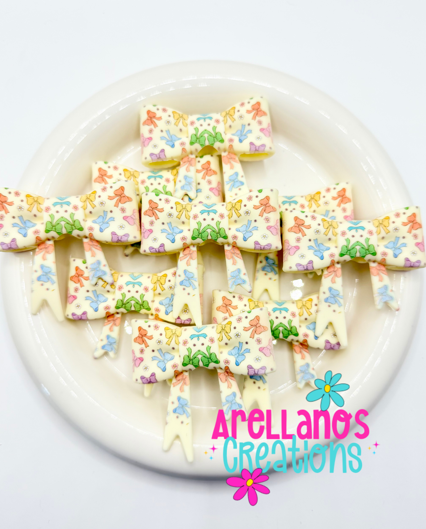 #89 Pastel Pretty Bows Large Bow Focal