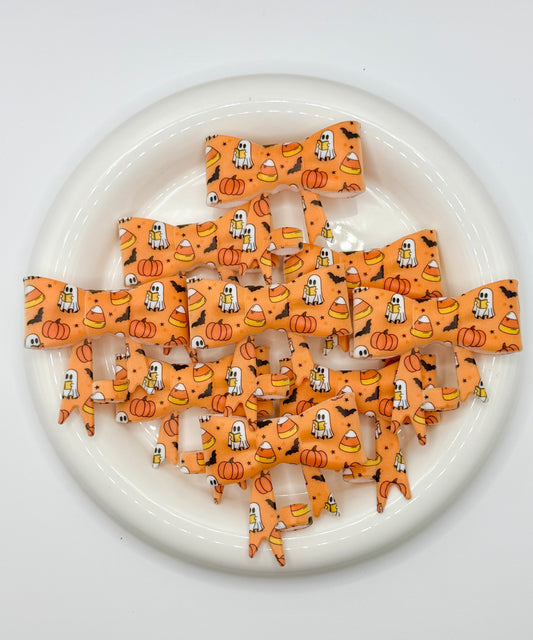 #369 Candy Corn Cuties Large Bow Straw Topper (1ct)