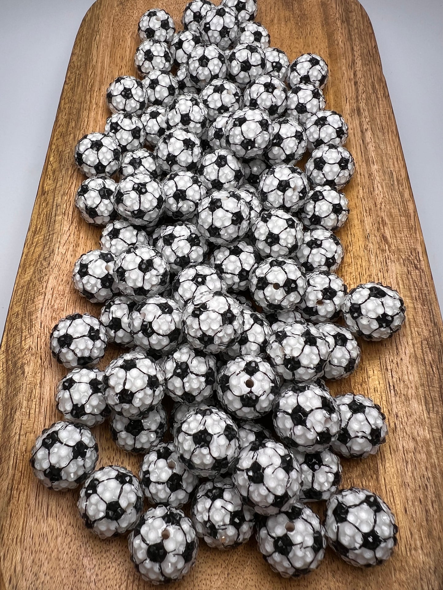 Soccer Ball Rhinestone Beads | 18mm or 20mm (sold individually)