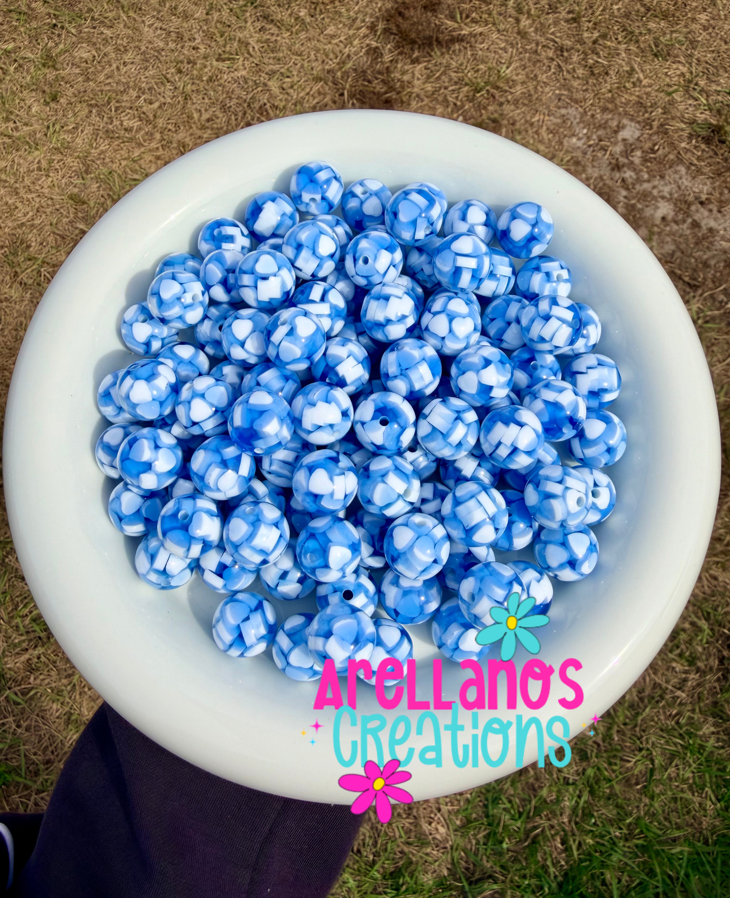 16mm jelly heart acrylic beads (6 different color options) 1PC