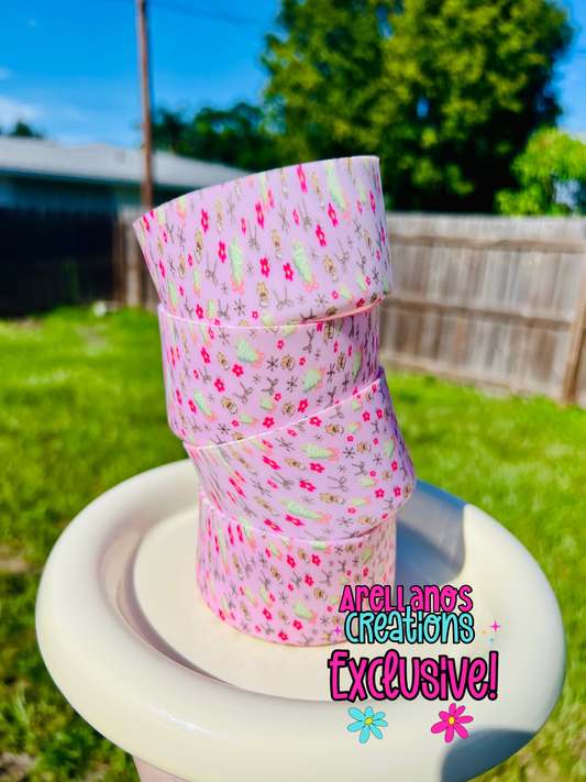 Pink winter wonderland silicone tumbler boots EXCLUSIVE