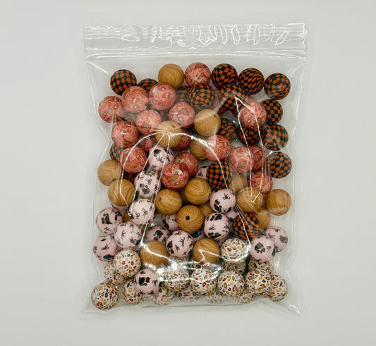 Fall vibes mix 100ct 15mm silicone beads