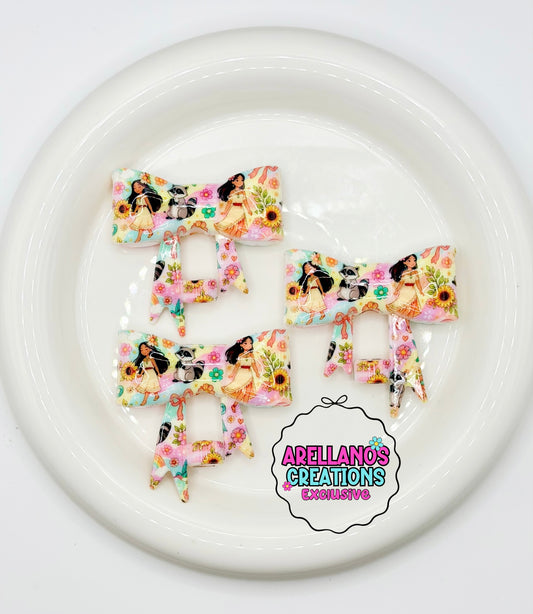 #260 Wildflower pocha princess SHINY large bow straw topper (1ct) EXCLUSIVE