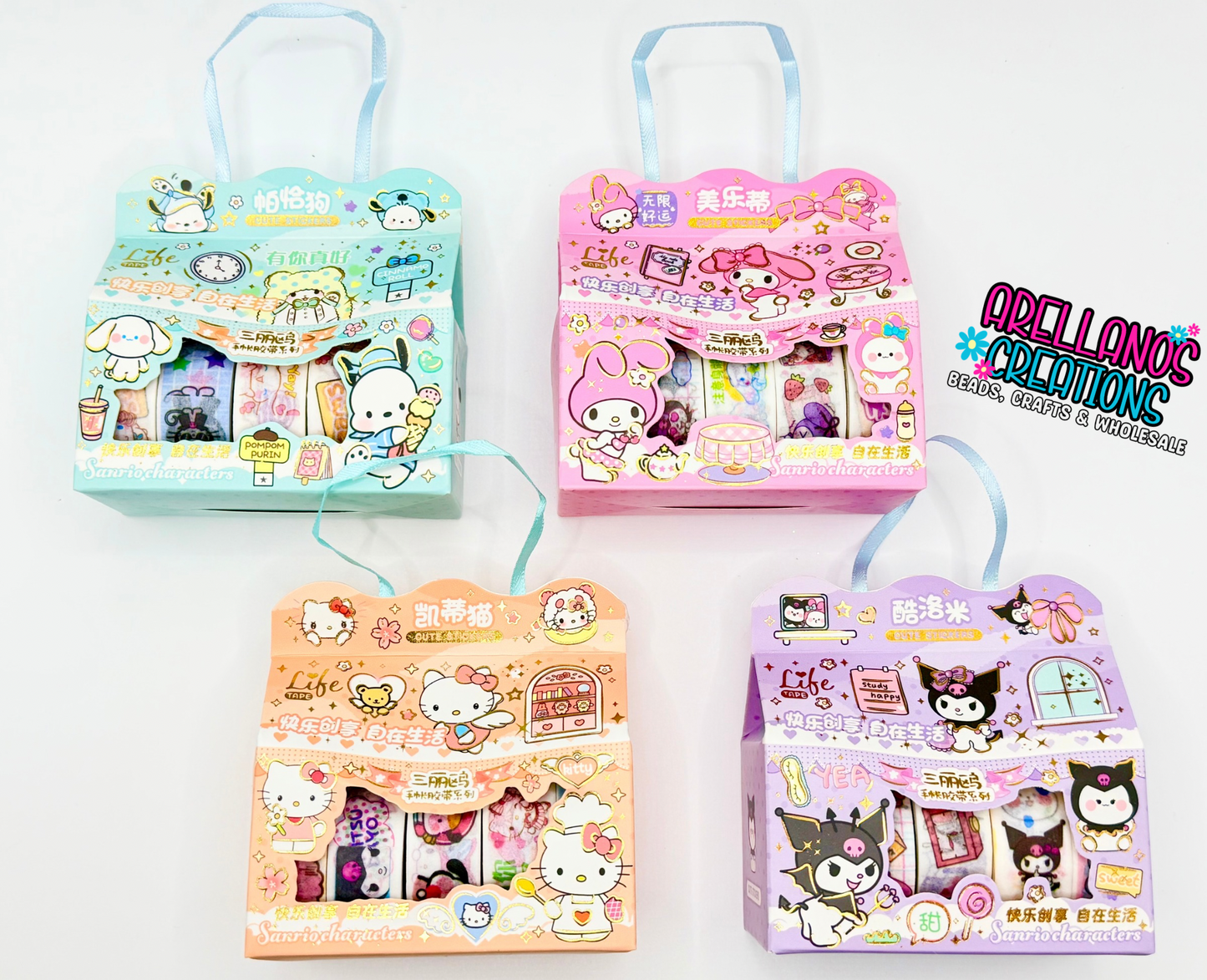 Inspired San Character Sticker Boxes (1ct- Randomly Selected) Works like tape also