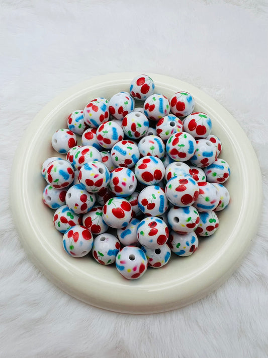 15mm cherry acrylic beads