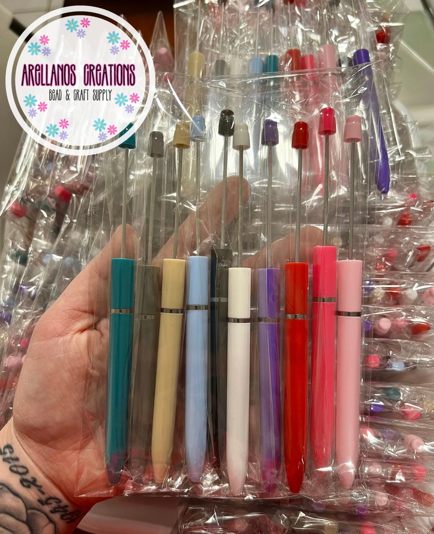 Plastic Beadable Pens for UVDTF Wrap Bundle (Pack of 10)