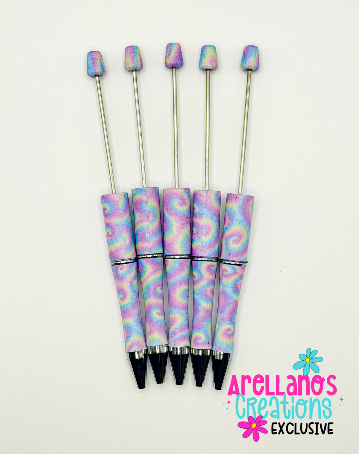 Pastel Rainbow Tie Dye Printed Pens EXCLUSIVE (1ct)