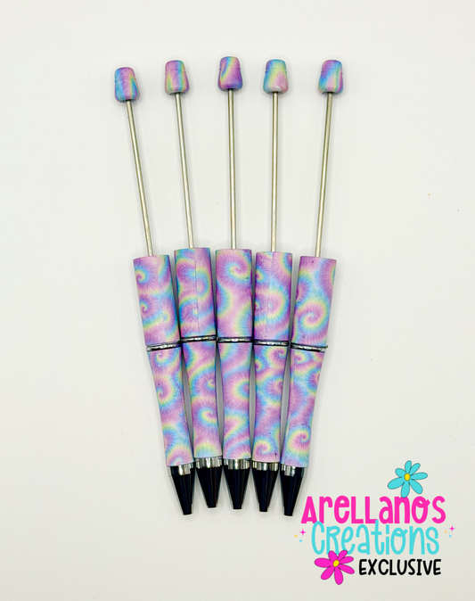 Pastel Rainbow Tie Dye Printed Pens EXCLUSIVE (1ct)