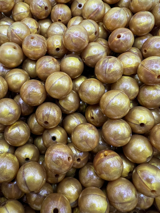 15mm copper opal silicone beads
