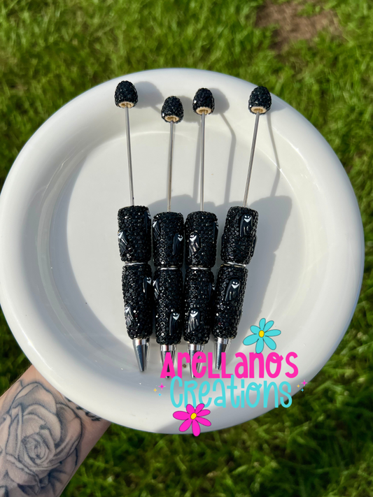 Black ghosty - super blingy rhinestone pen