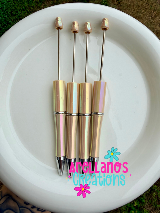 Beige opal beadable pen (1PC)