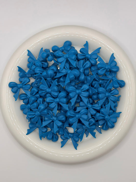3D Peacock Blue Ribbon Bow W/ Tail Focal EXCLUSIVE