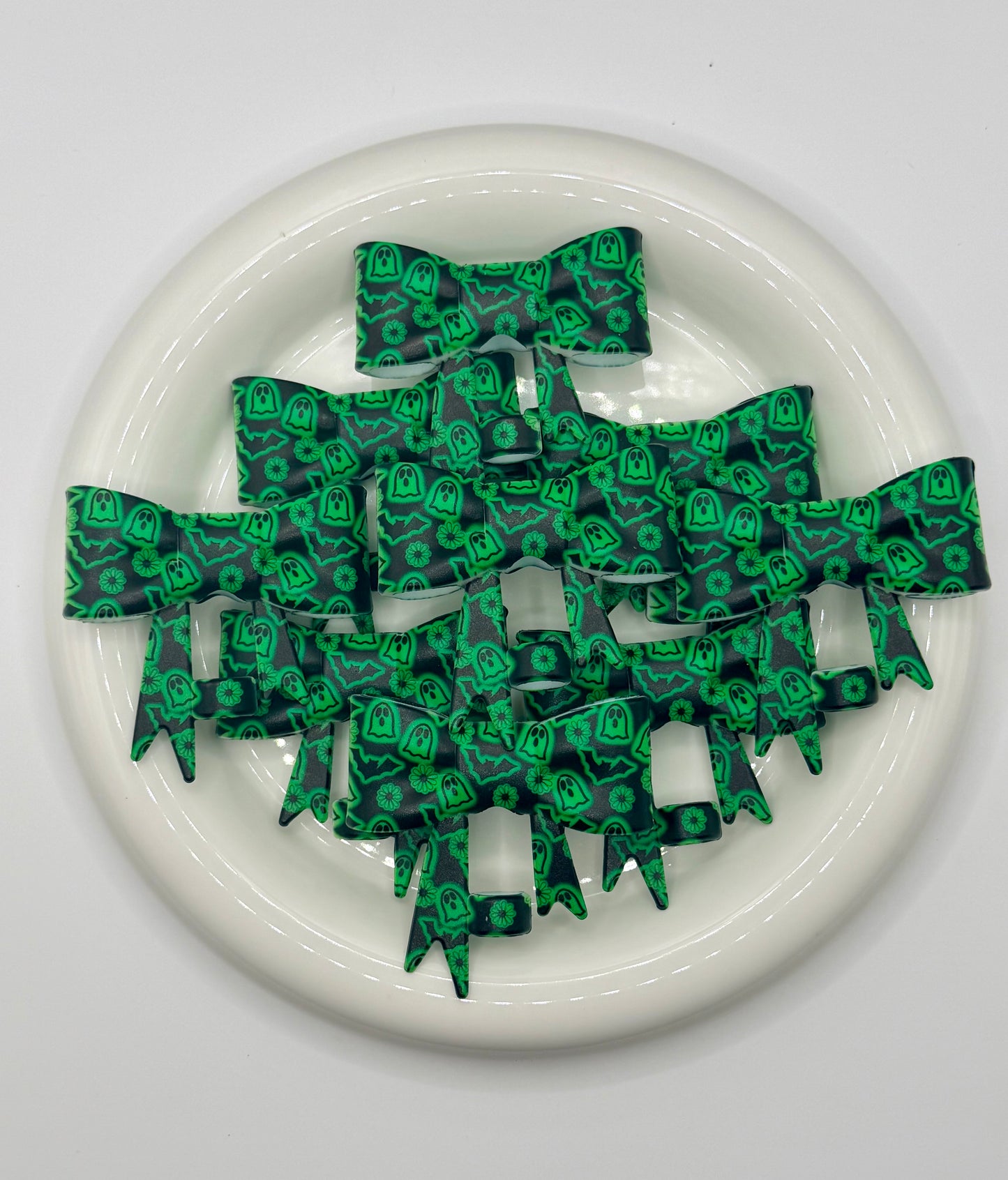#373 Ghoul Glow Large Bow Straw Topper (1ct)