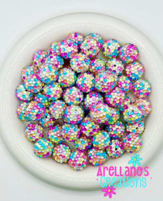 RB-185 Rainbow UV Fancy Rhinestone Beads (20mm or 16mm) 1ct