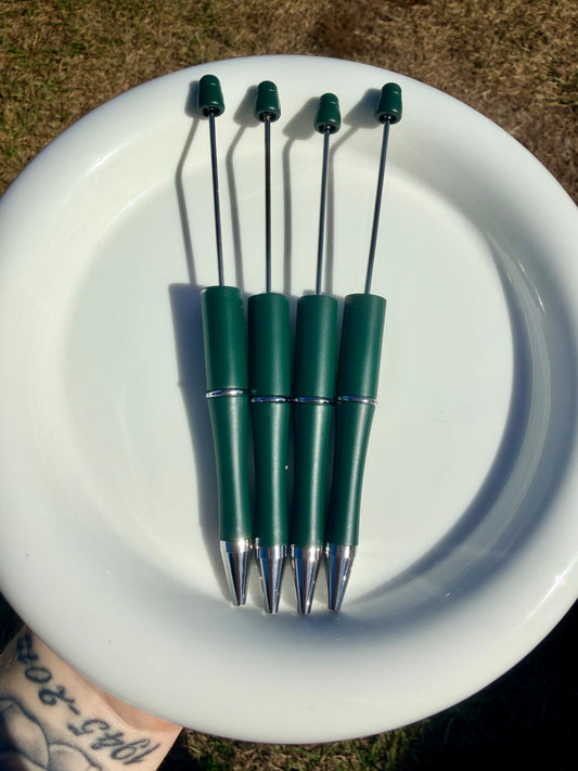 Matte dark green beadable pen (1PC)