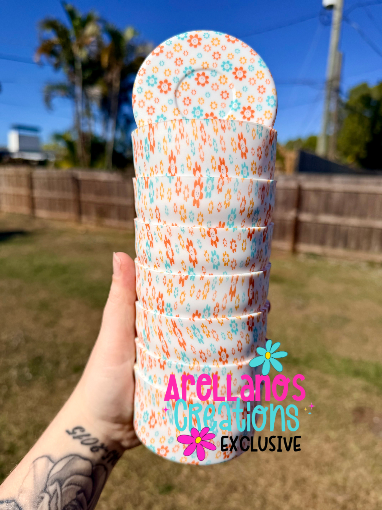 Sunshine smiley daisy silicone tumbler boot EXCLUSIVE (1PC)