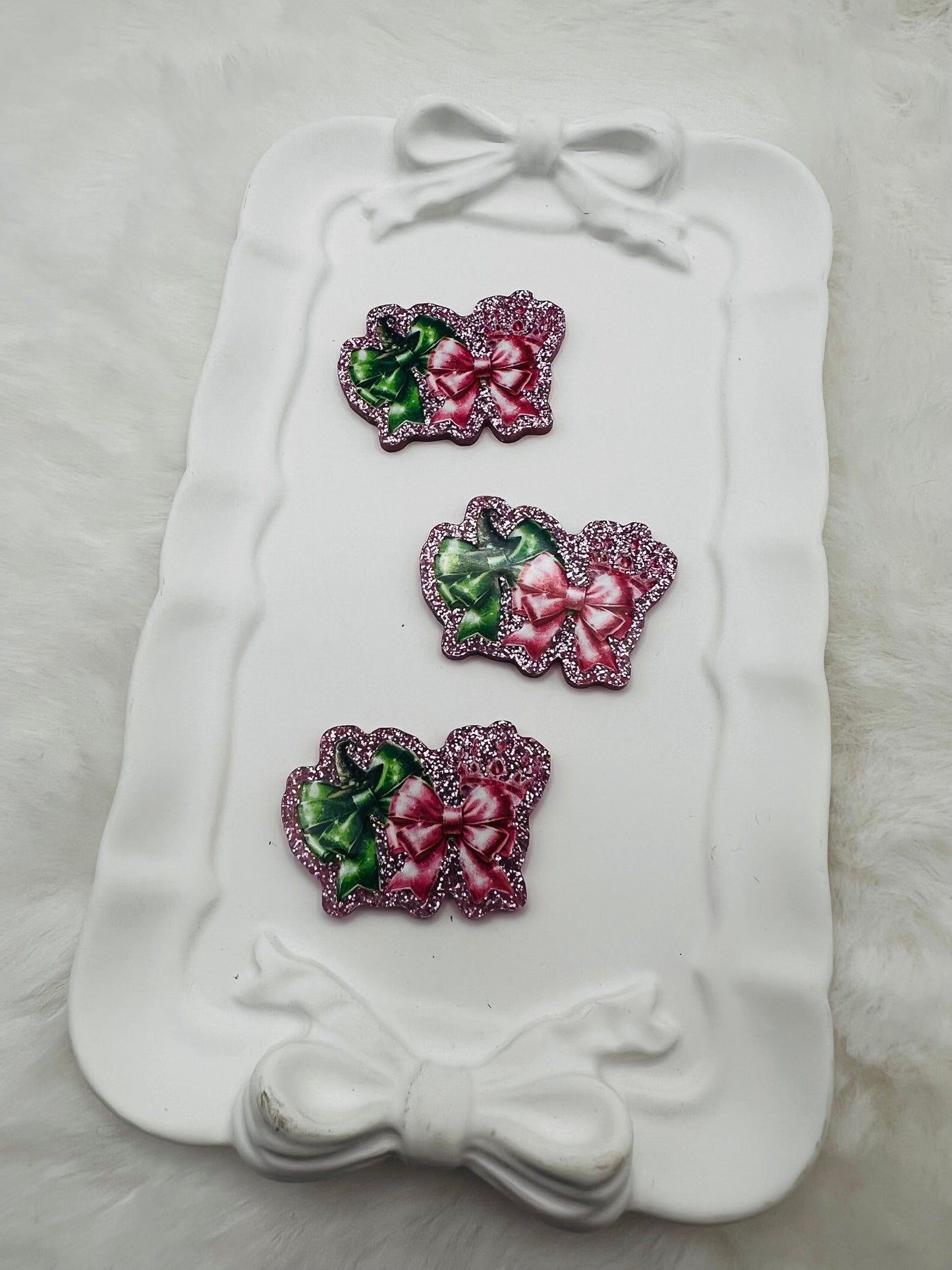 Wicked bows flatback acrylic