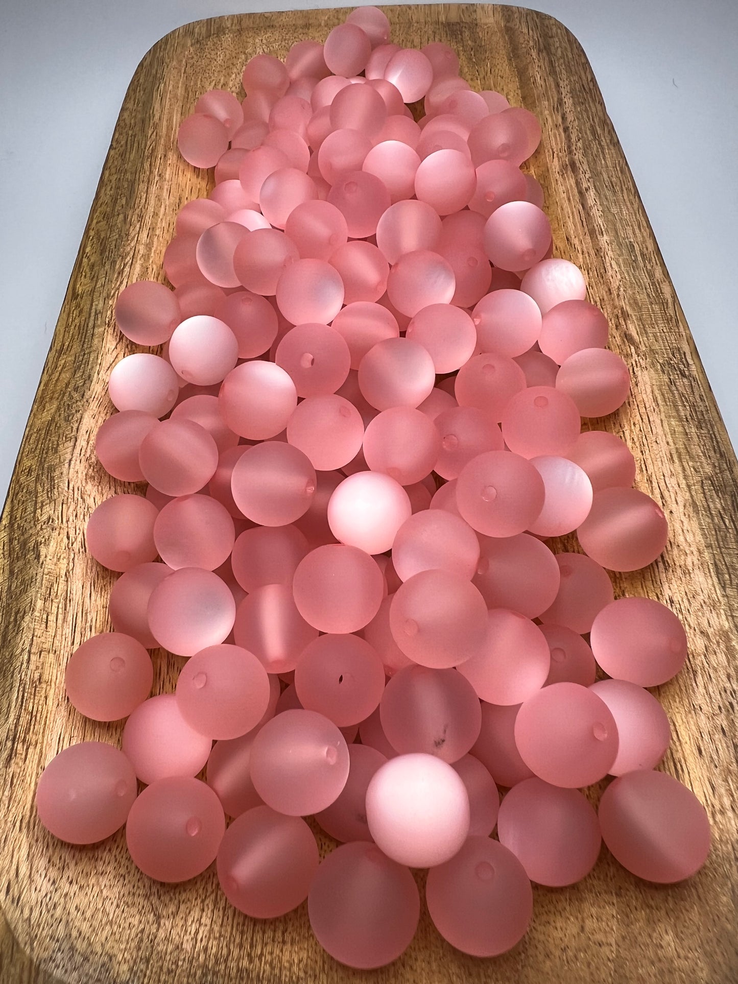 Frosted Cat Eye Acrylic Beads 15mm (Pack of 10) 9 Colors