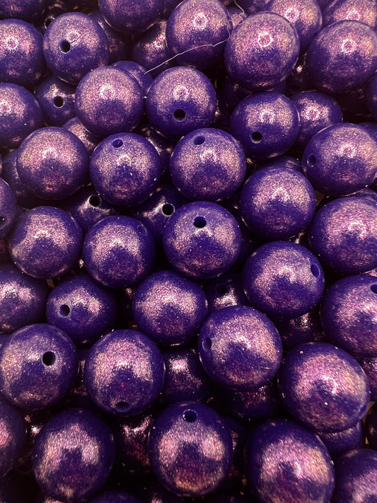 15mm purple galaxy opal silicone beads