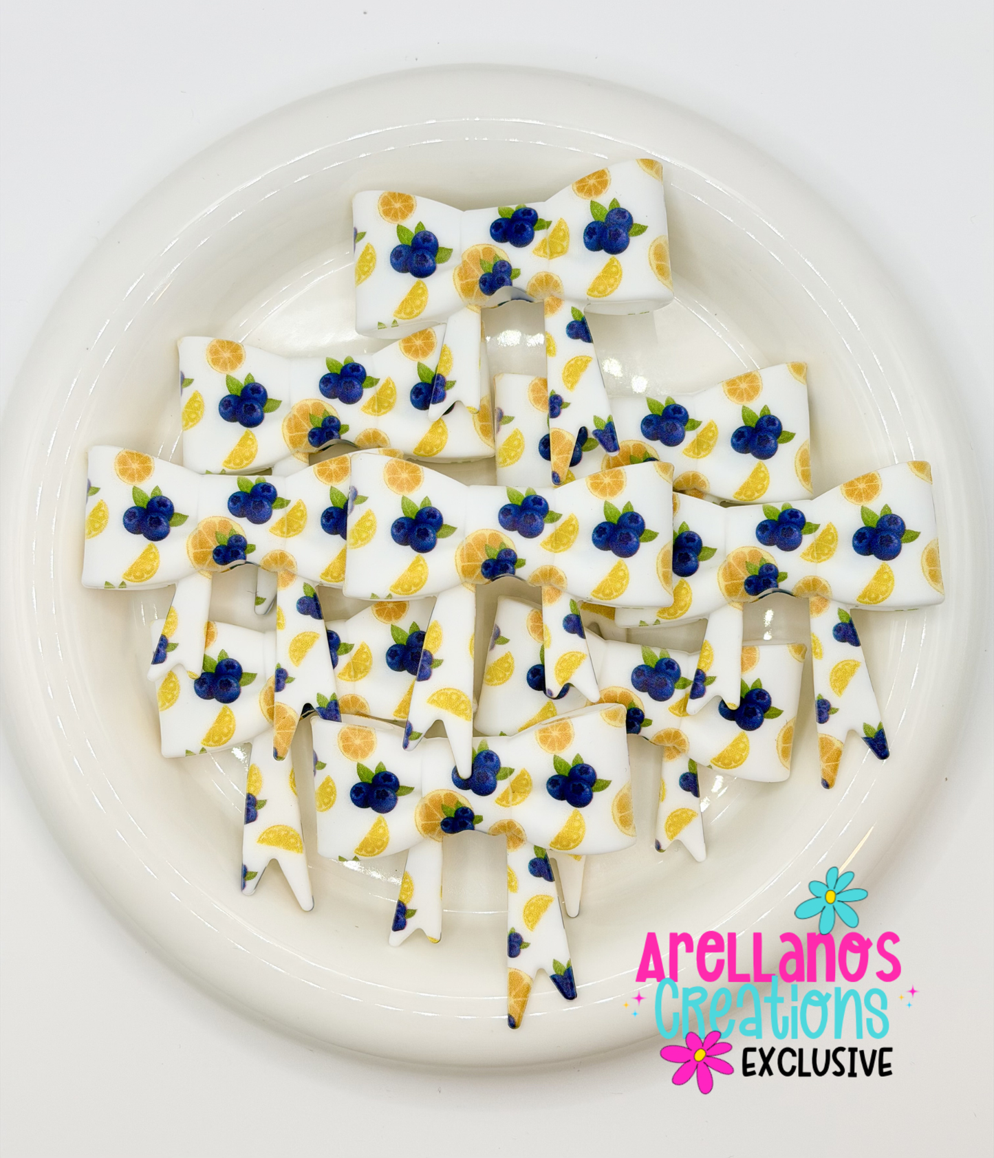 #258 Blueberry Lemonade Large Bow Focal EXCLUSIVE