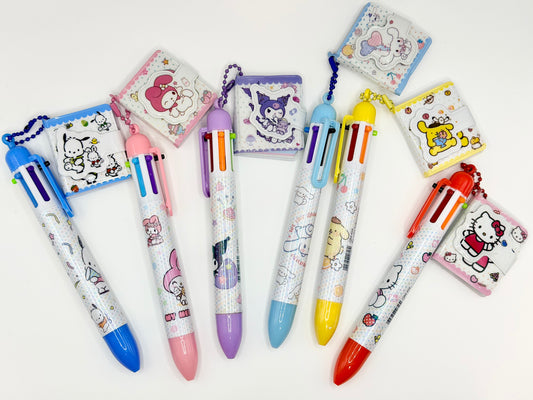 Inspired Character Multi Color Pens W/ Notebook (1PC)
