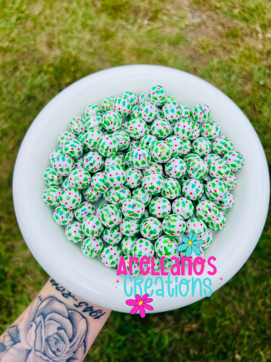 16mm Christmas tree AB acrylic beads (1PC)