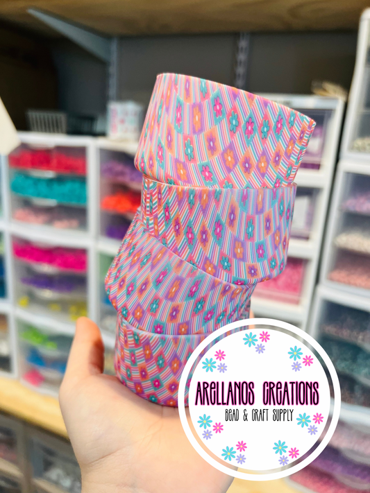 Daisy Daze printed silicone tumbler boot EXCLUSIVE