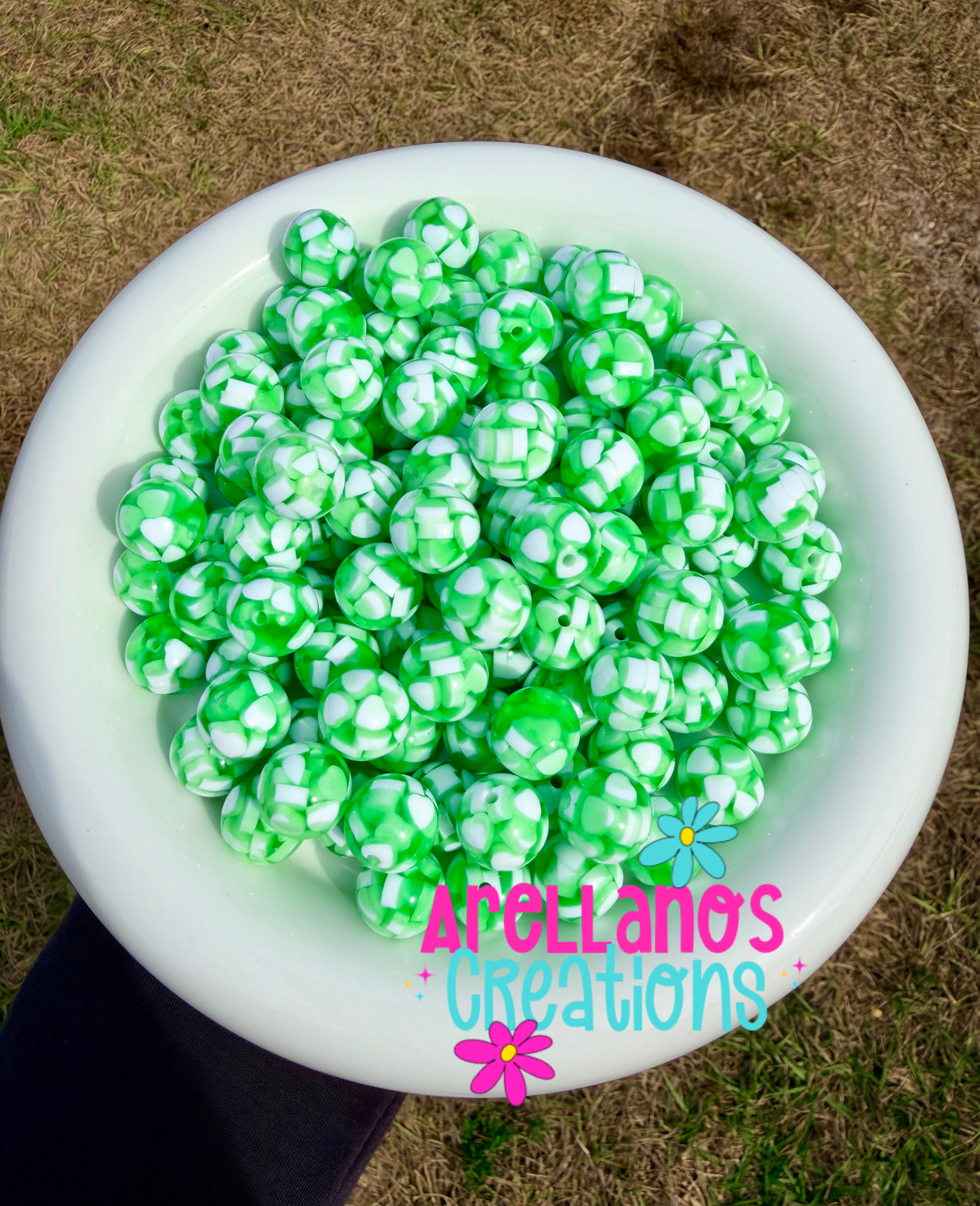 16mm jelly heart acrylic beads (6 different color options) 1PC