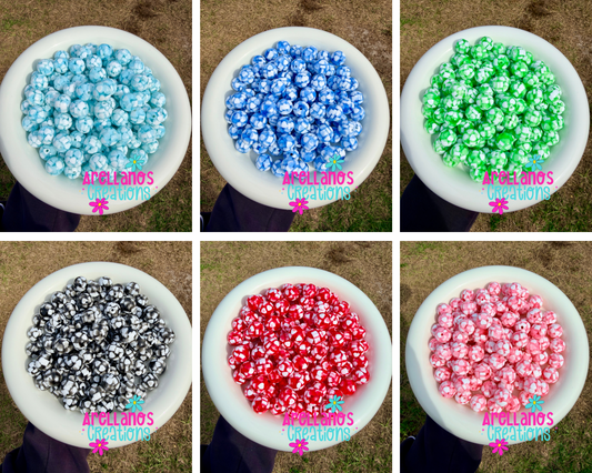 16mm jelly heart acrylic beads (6 different color options) 1PC
