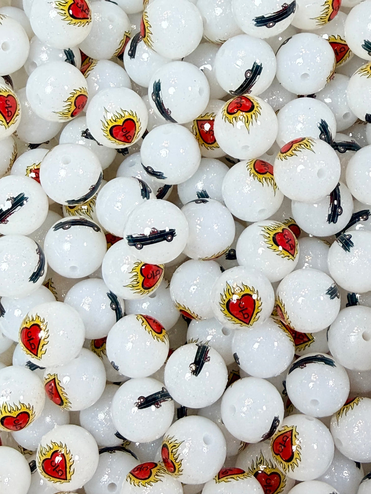 One Tree Hill Fav 15mm Liquid Glitter Silicone Beads (1ct) EXCLUSIVE