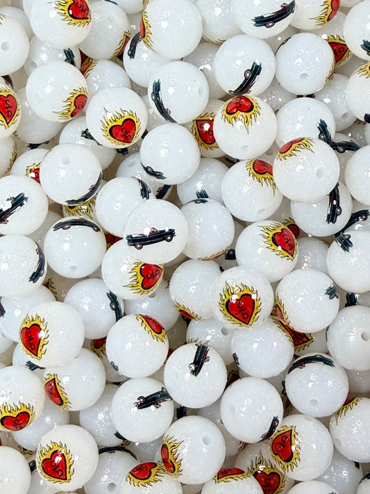 One Tree Hill Fav 15mm Liquid Glitter Silicone Beads (1ct) EXCLUSIVE
