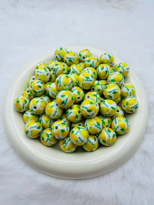 15mm mango acrylic beads