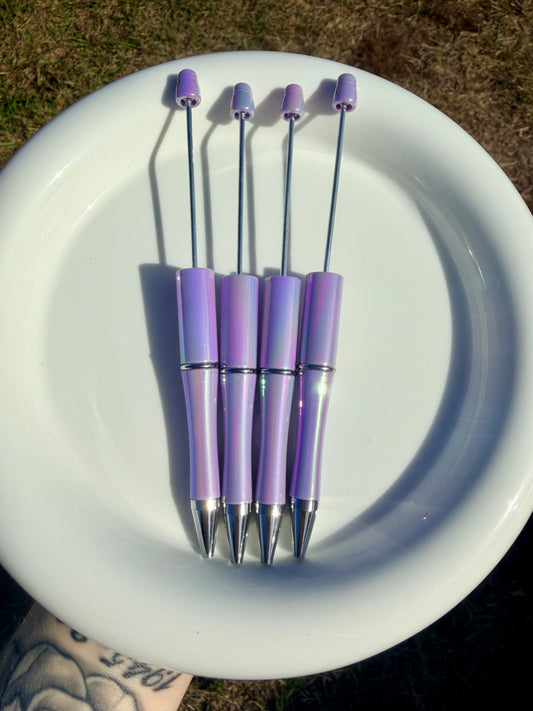 Light purple opal beadable pen (1PC)