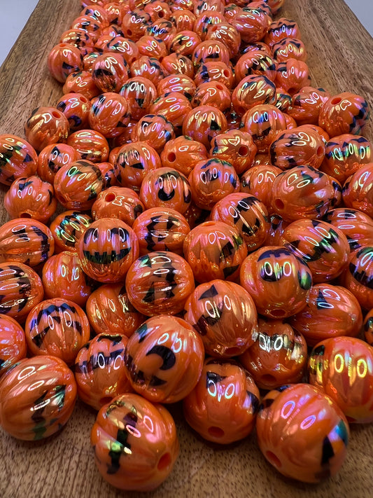 Pumpkin AB Acrylic Beads 14mm (Pack of 10)