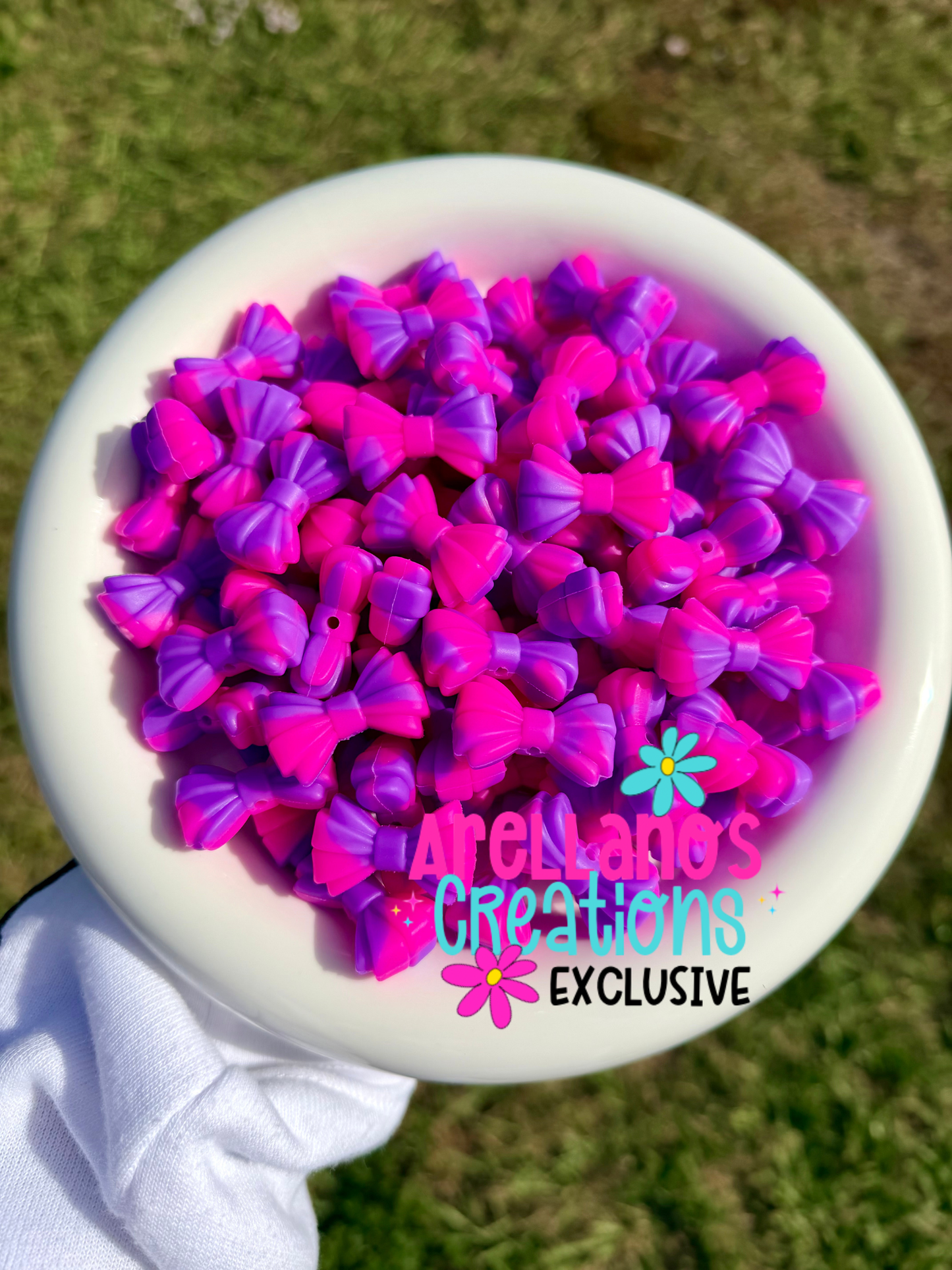 3D taffy swirl ribbed bow EXCLUSIVE focal