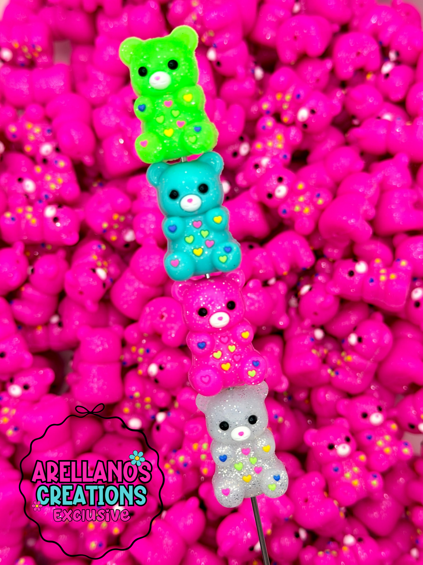 3D Solid Glitter Gummy Bears EXCLUSIVE (1ct)